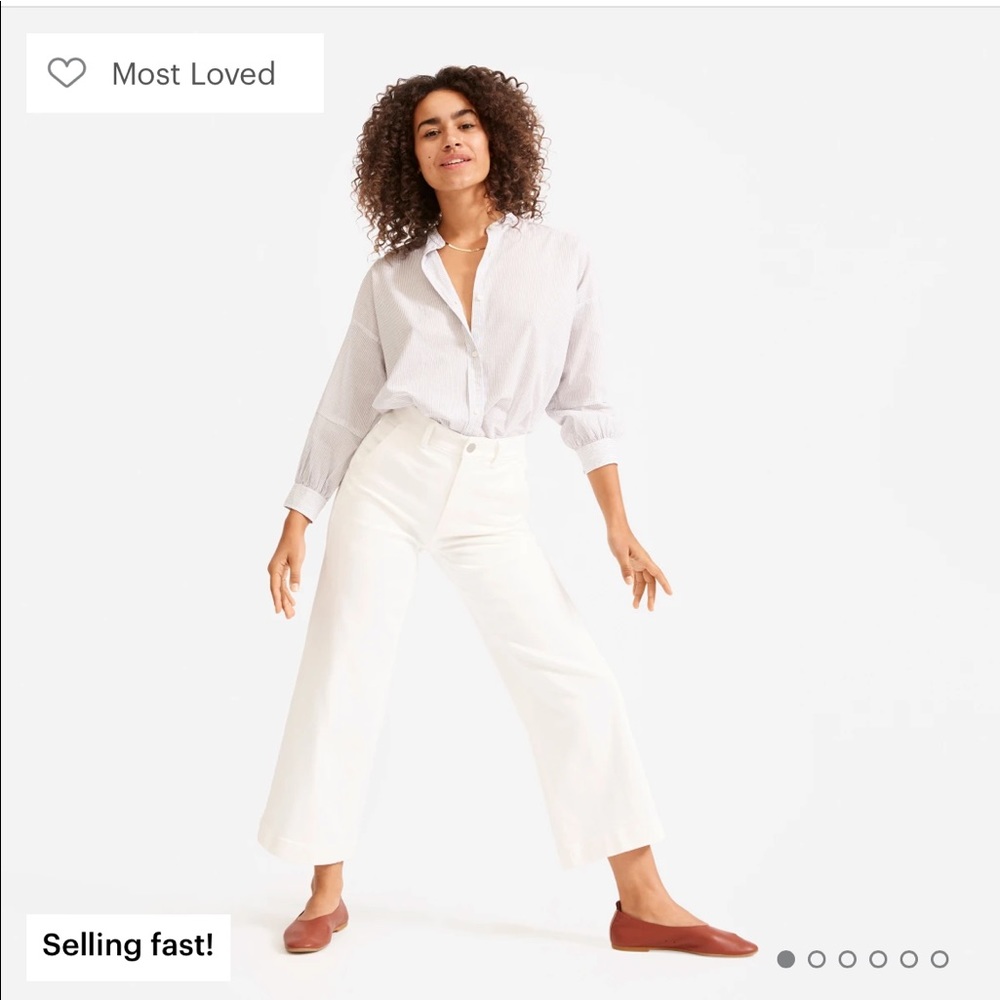 Everlane wide leg crop pant